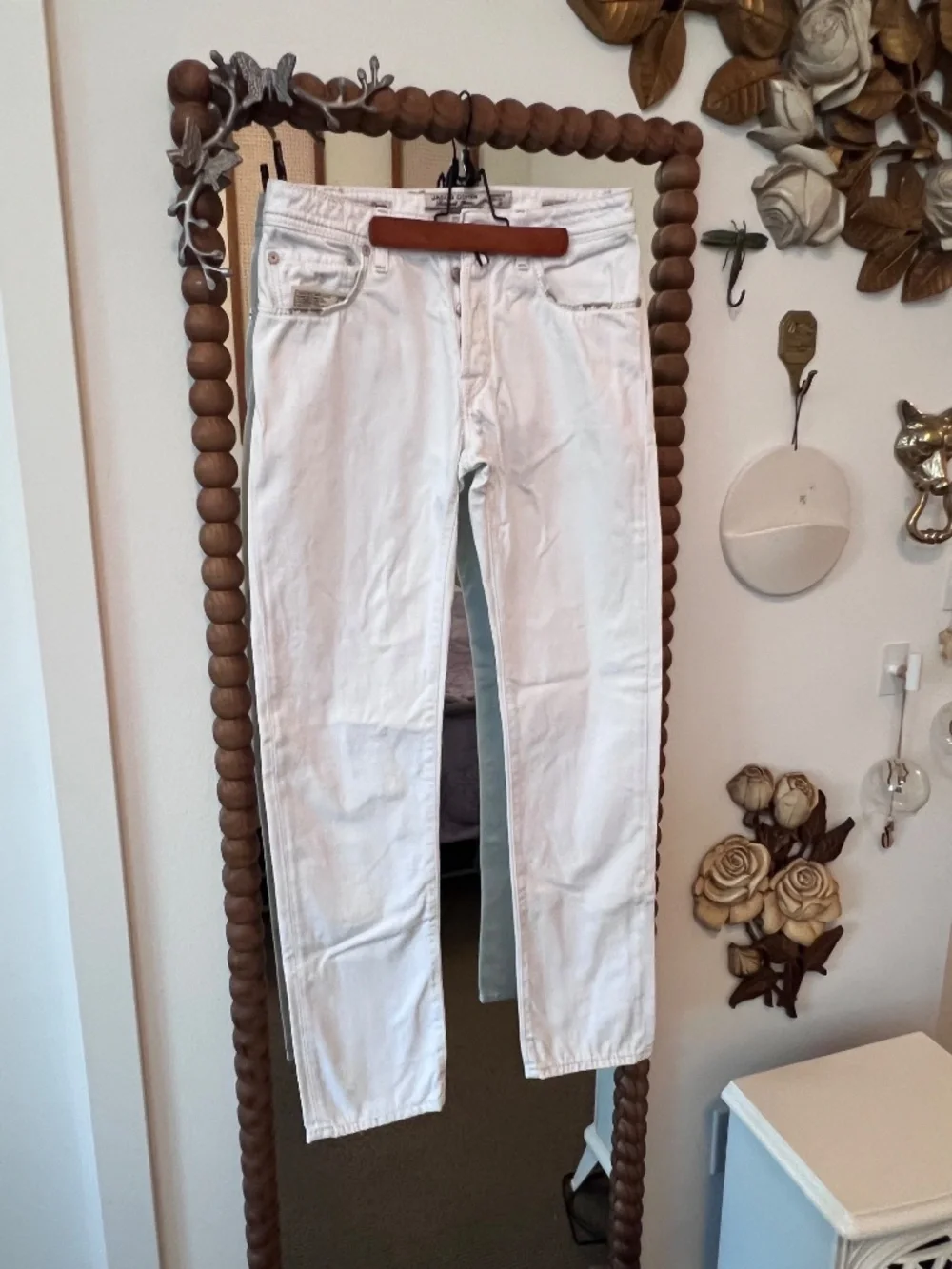 Jacob Cohën White Tailored Luxury Jeans Size 33 Made in Italy